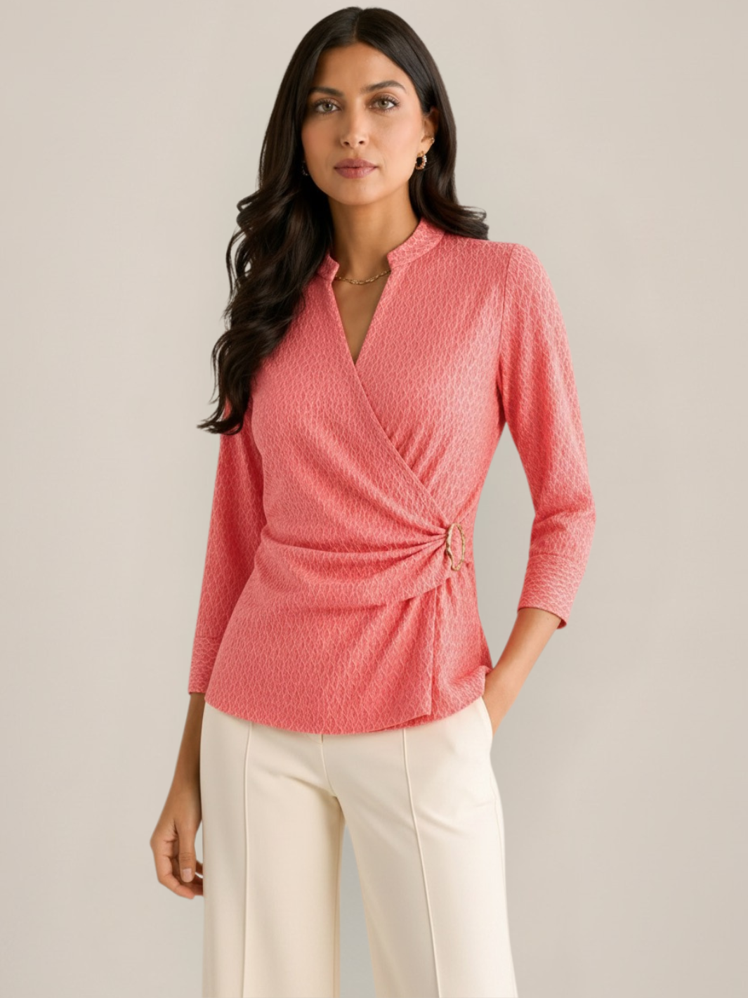 Kate & Pippa Rocco Top In Coral Print-Kate & Pippa