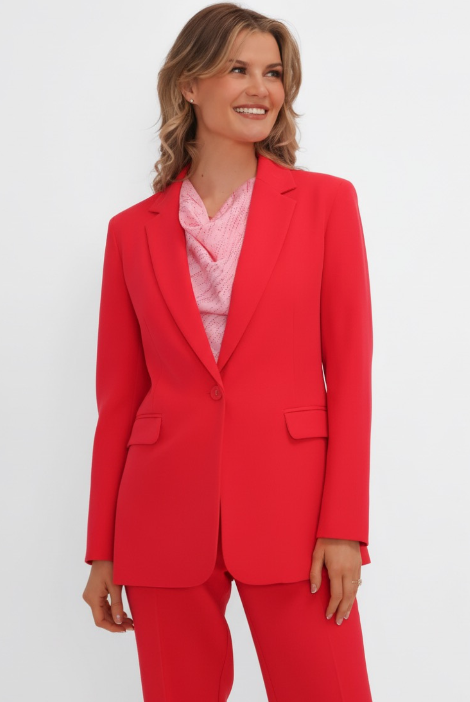 Kate & Pippa Sassari Blazer In Coral-Kate & Pippa