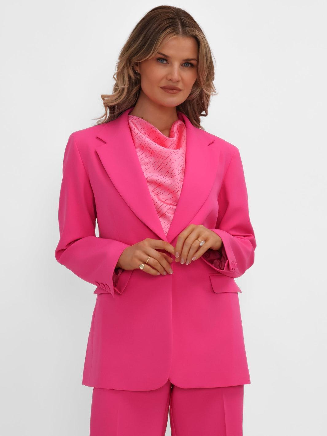 Kate & Pippa Sassari Blazer In Fuchsia Pink-Kate & Pippa
