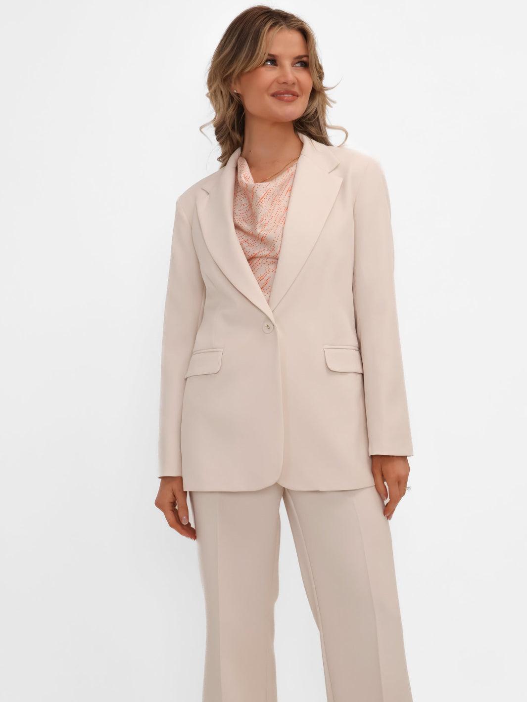 Kate & Pippa Sassari Blazer In Light Beige-Kate & Pippa