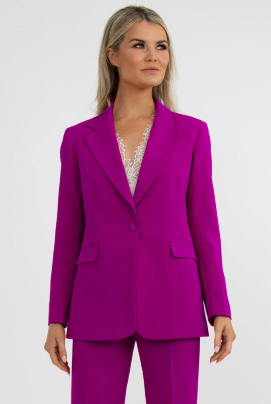 Kate & Pippa Sassari Blazer In Magenta-Kate & Pippa Autumn/Winter Ladies Clothing