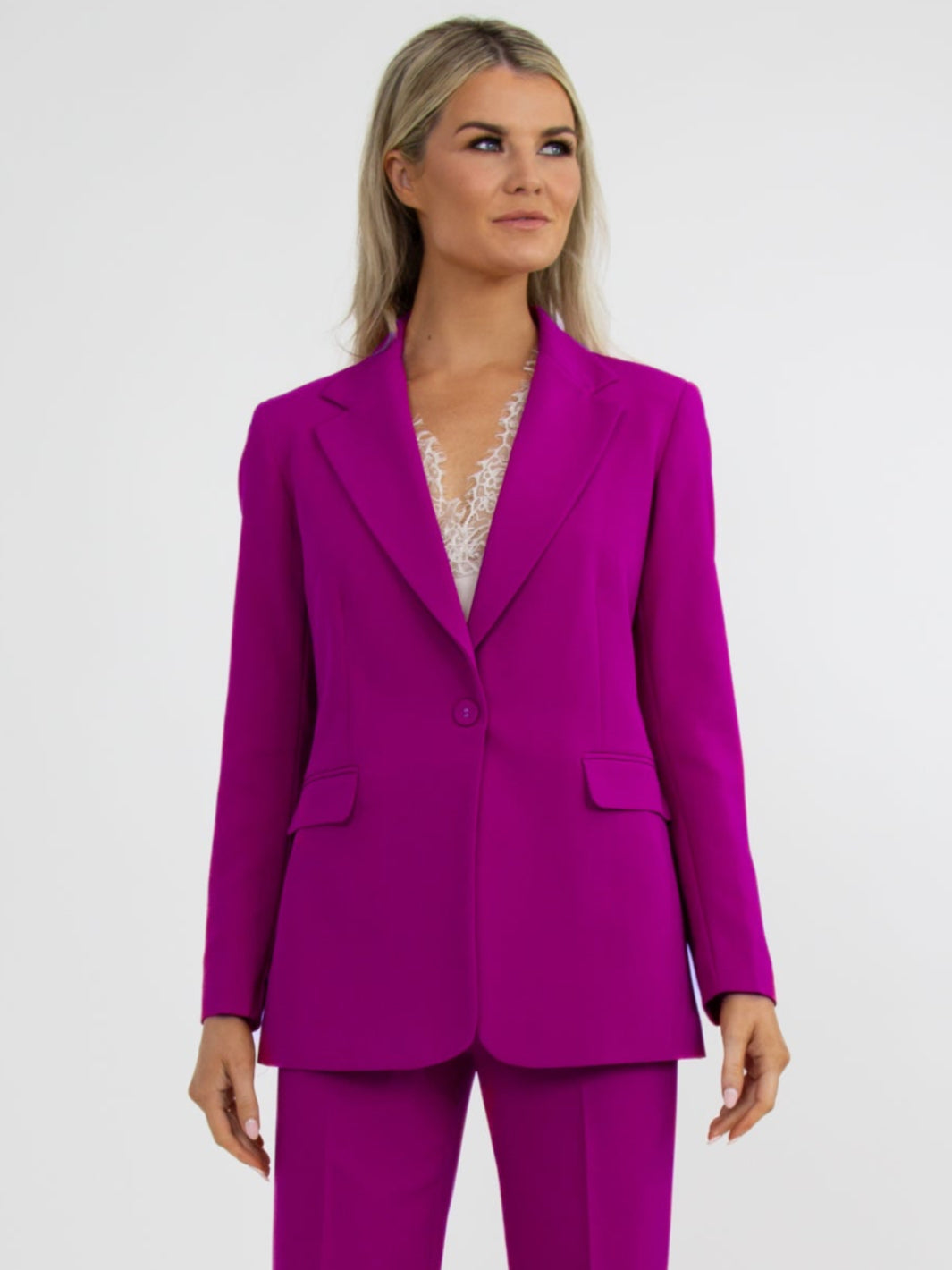 Kate & Pippa Sassari Blazer In Magenta-Kate & Pippa Autumn/Winter Ladies Clothing