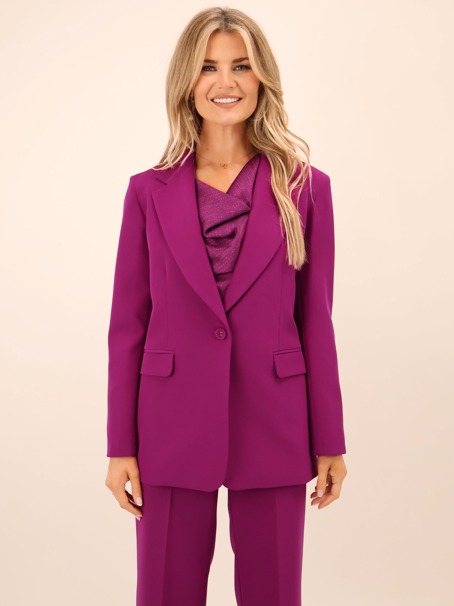 Kate & Pippa Sassari Blazer In Magenta-Kate & Pippa