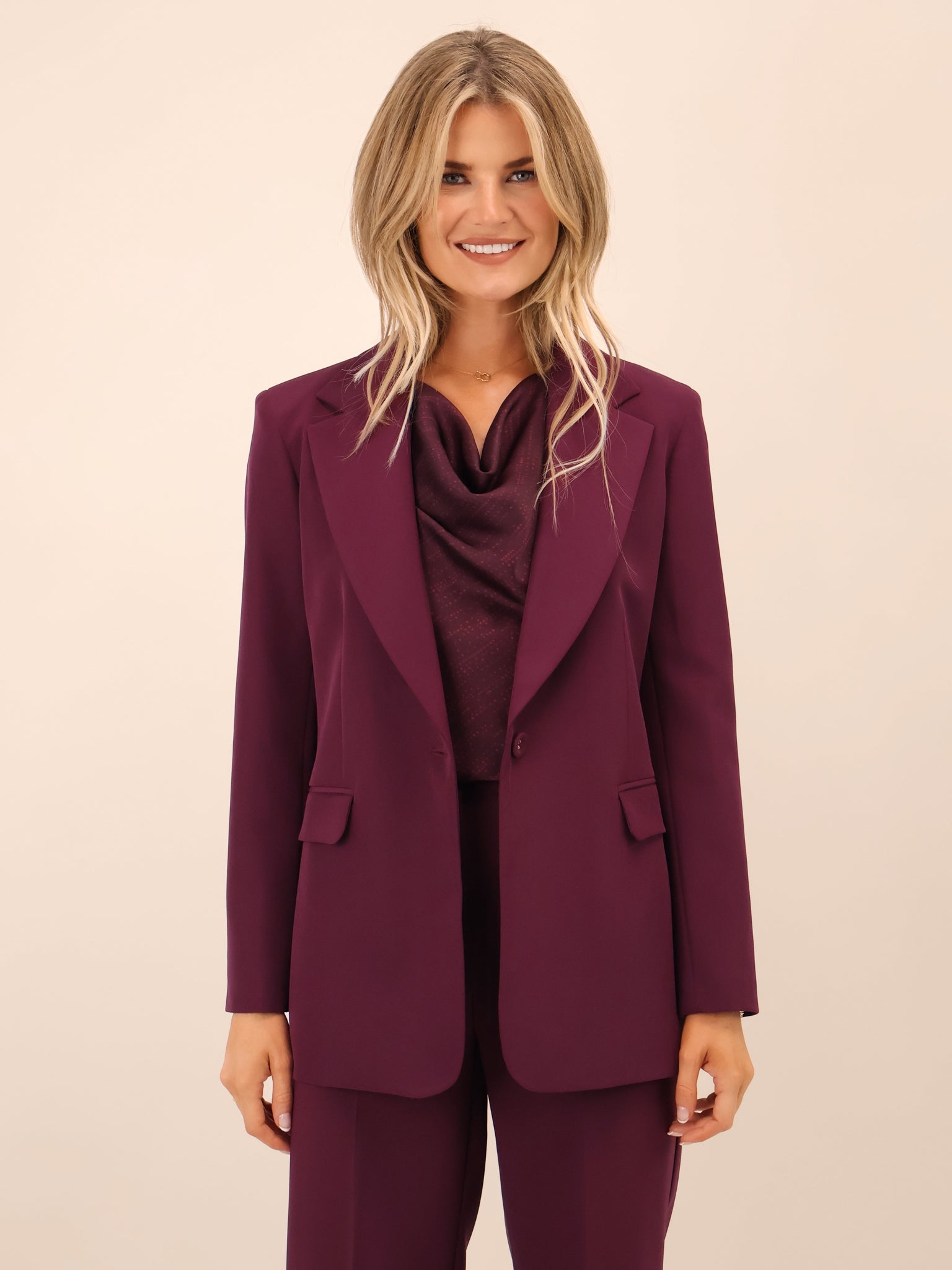 Kate & Pippa Sassari Blazer In Mulberry-Kate & Pippa