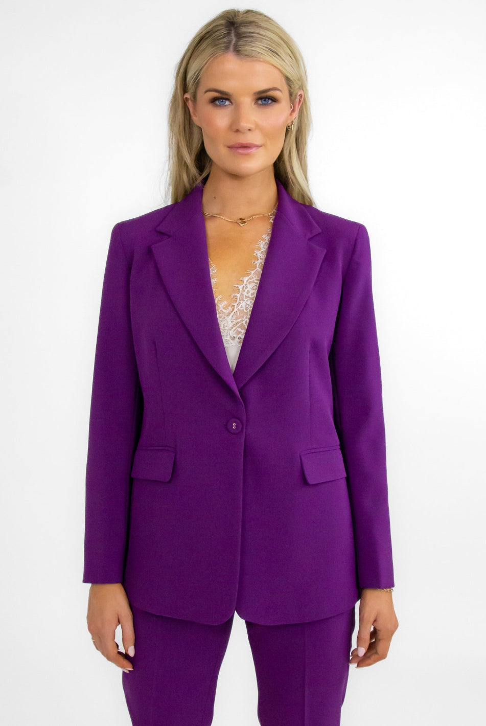 Kate & Pippa Sassari Blazer In Purple-Kate & Pippa Autumn/Winter Ladies Clothing