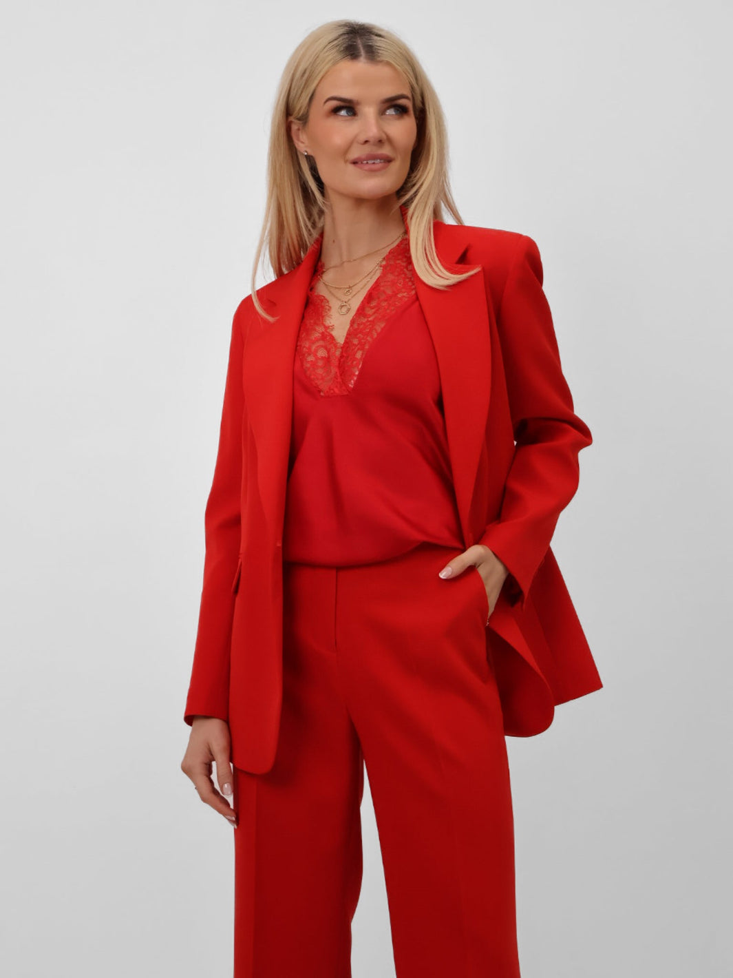 Kate & Pippa Sassari Blazer In Red-Kate & Pippa Autumn/Winter Ladies Clothing