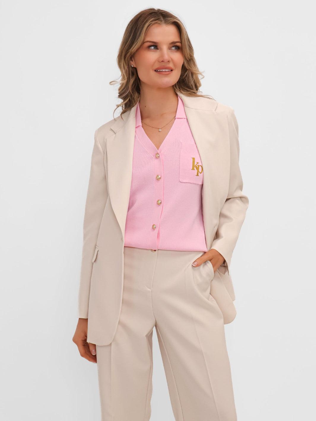 Kate & Pippa Scarlett Waistcoat In Pink-Kate & Pippa