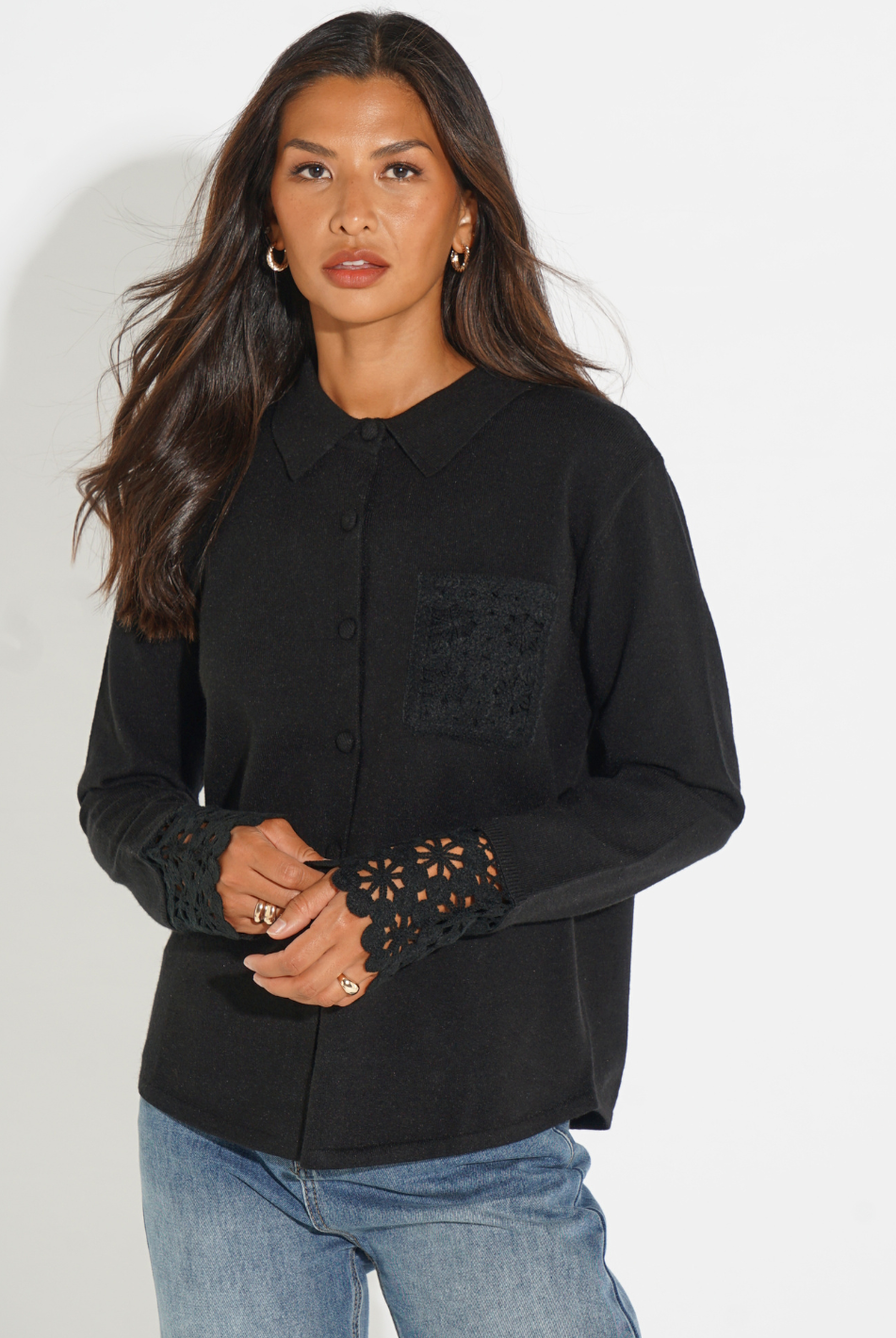 Kate & Pippa Shyloh Cardigan In Black-Kate & Pippa