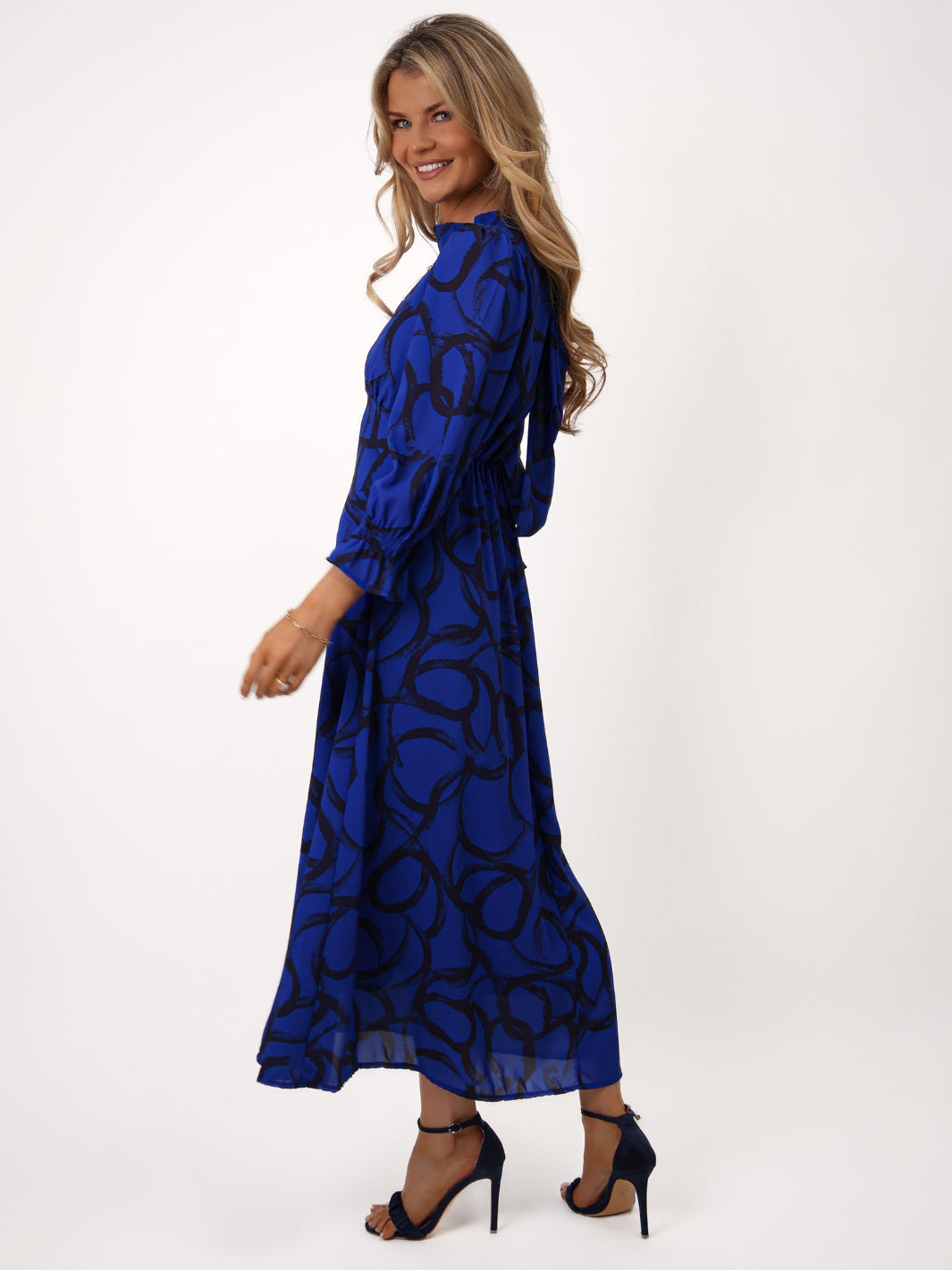 Kate & Pippa Simona Midi Dress In Royal Blue / Navy-Kate & Pippa Autumn/Winter Ladies Clothing
