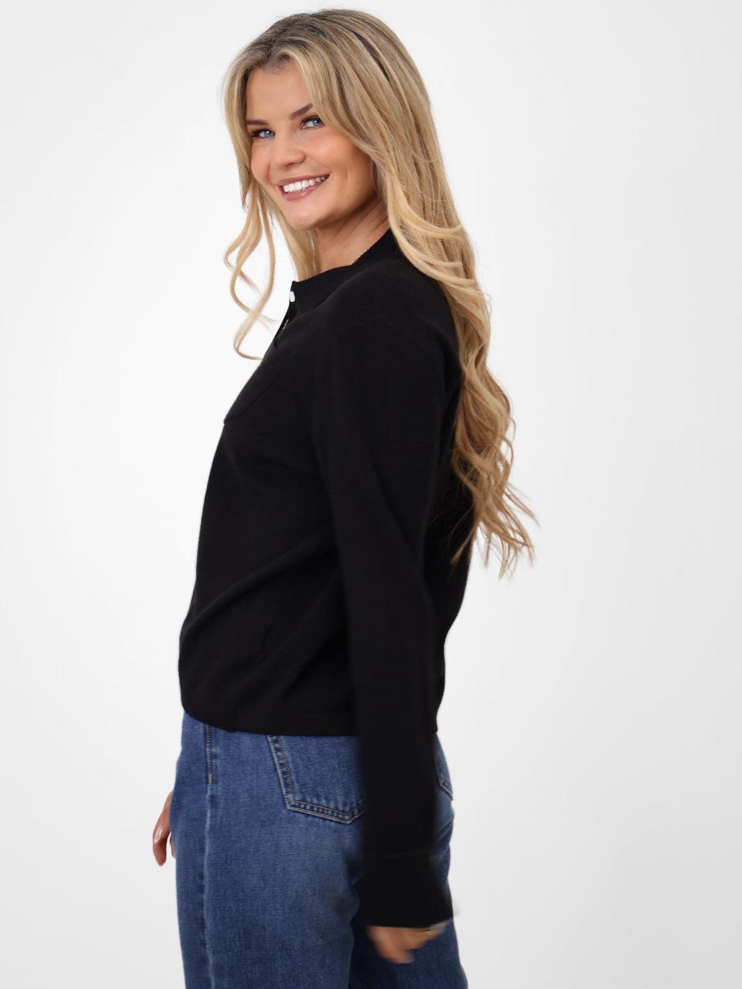 Kate & Pippa Sofi Cardigan In Black-Kate & Pippa Autumn/Winter Ladies Clothing