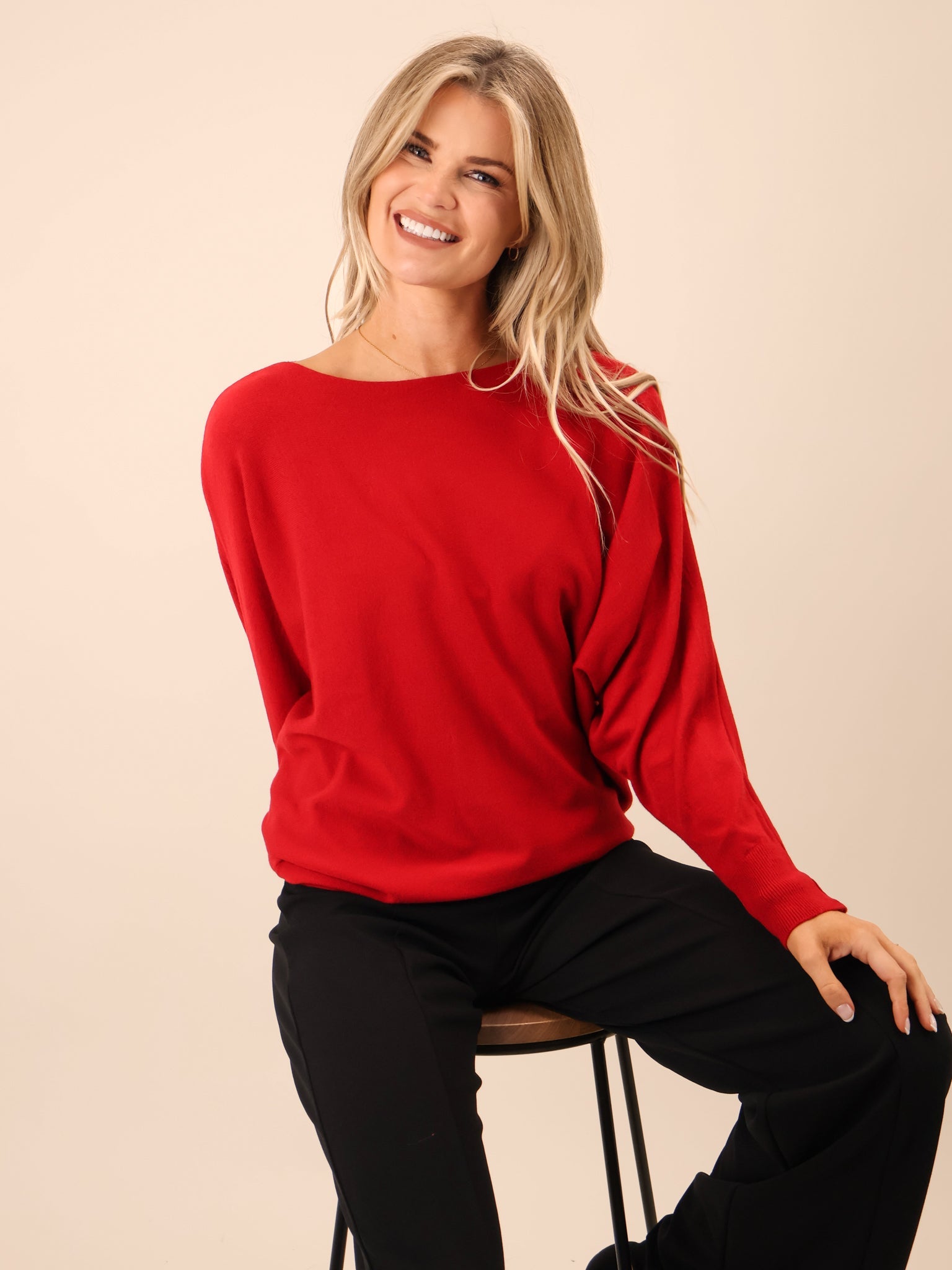 Kate & Pippa Venice Bow Knit In Red-Kate & Pippa