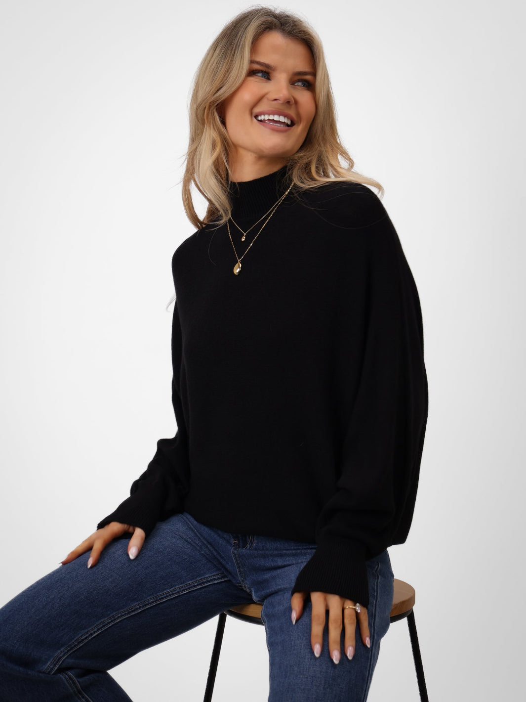 Kate & Pippa Verona Knit Jumper In Black-Kate & Pippa Autumn/Winter Ladies Clothing