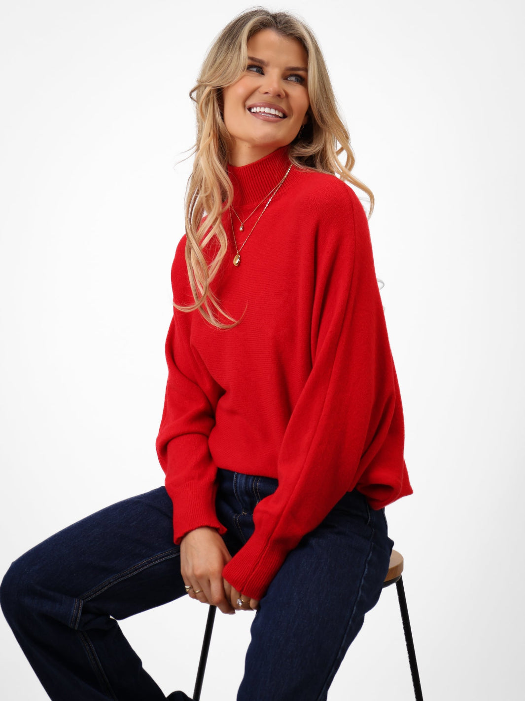 Kate & Pippa Verona Knit Jumper In Red-Kate & Pippa Autumn/Winter Ladies Clothing