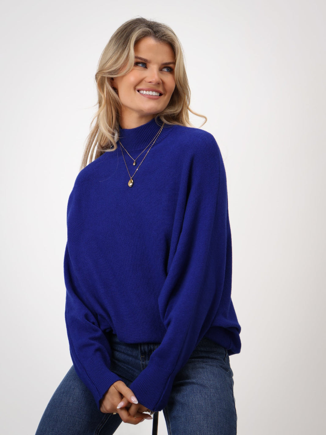Kate & Pippa Verona Knit Jumper In Royal Blue-Kate & Pippa Autumn/Winter Ladies Clothing