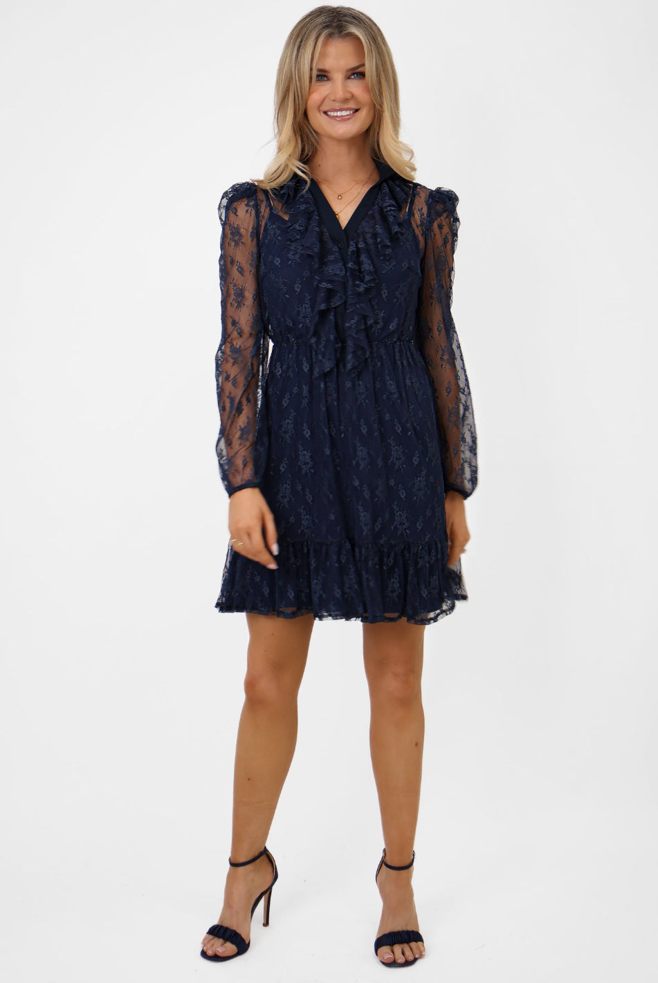 Kate & Pippa Vicky Mini Dress In Navy-Kate & Pippa Autumn/Winter Ladies Clothing