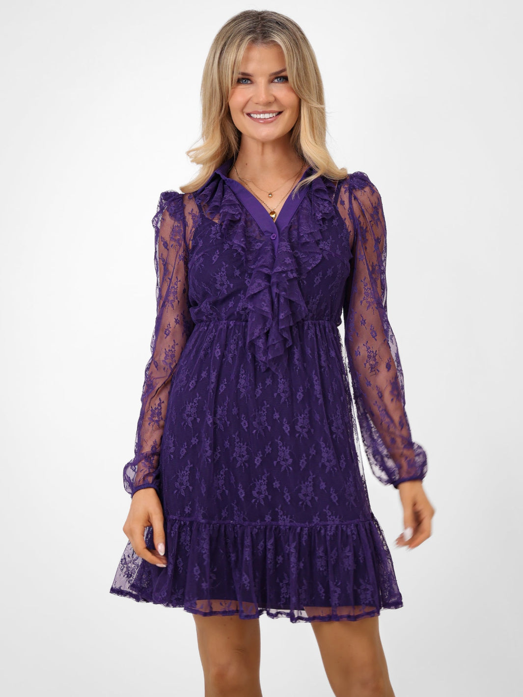 Kate & Pippa Vicky Mini Dress In Purple-Kate & Pippa Autumn/Winter Ladies Clothing