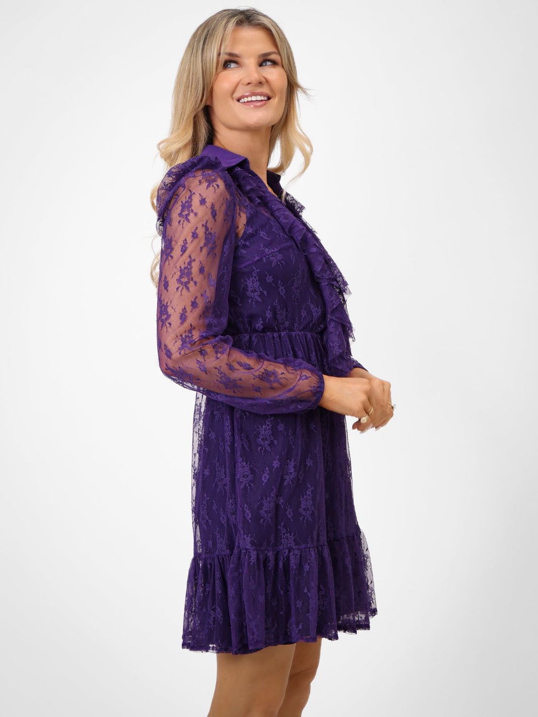 Kate & Pippa Vicky Mini Dress In Purple-Kate & Pippa Autumn/Winter Ladies Clothing