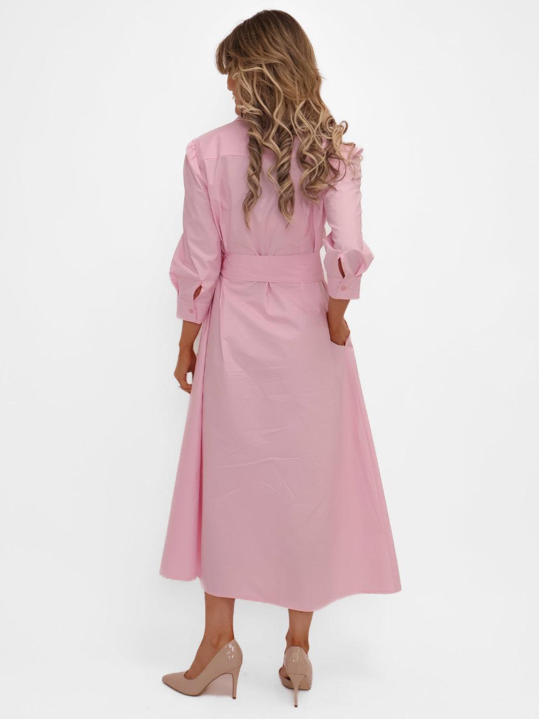 Kate & Pippa Victoria Midi Dress In Light Pink-Kate & Pippa