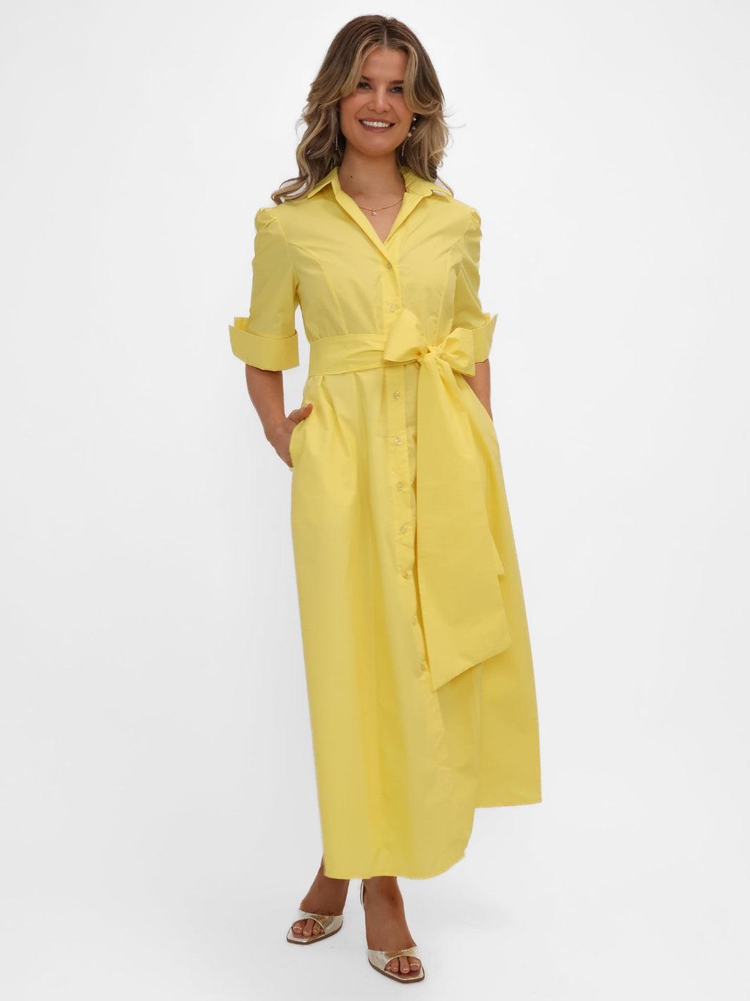 Kate & Pippa Whitney Midi Dress In Yellow-Kate & Pippa