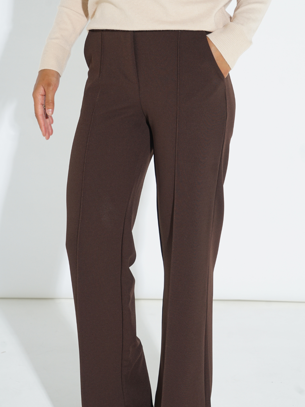 Kate & Pippa Yale Trousers In Chocolate Brown-Kate & Pippa