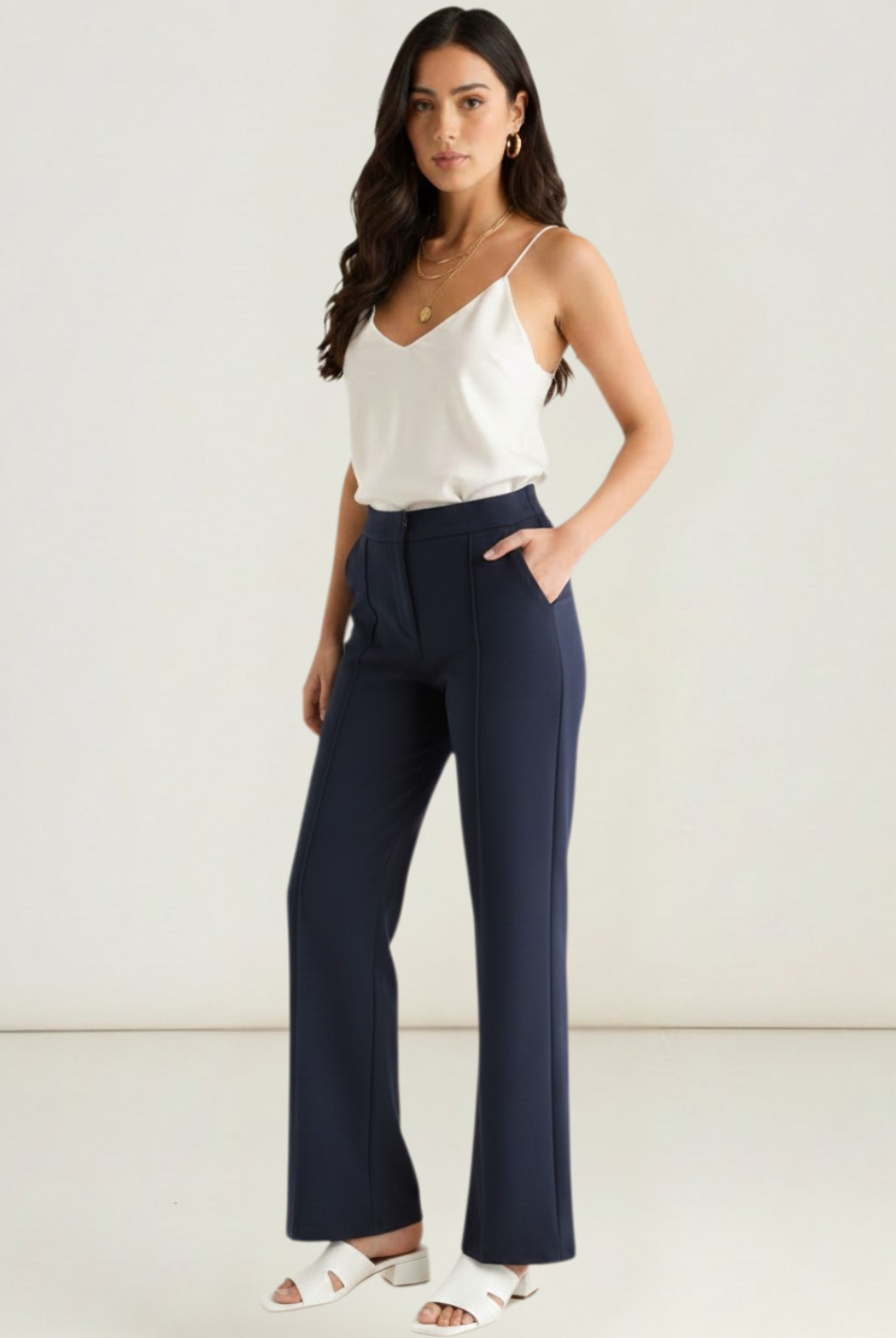 Kate & Pippa Yale Trousers In Midnight Navy-Kate & Pippa