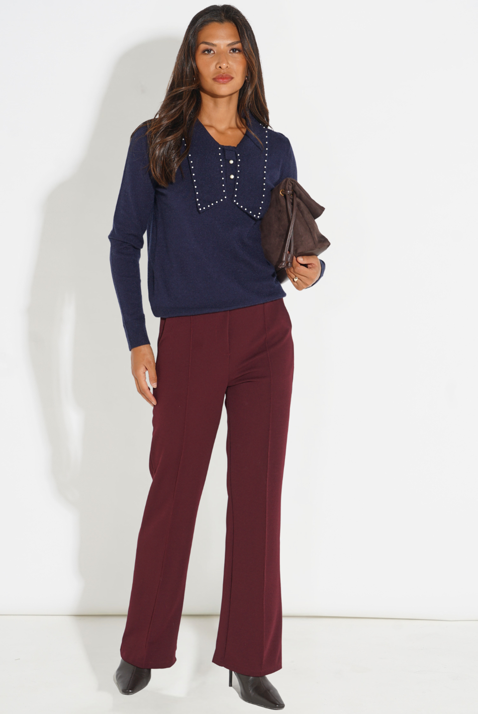 Kate & Pippa Yale Trousers In Mulberry-Kate & Pippa