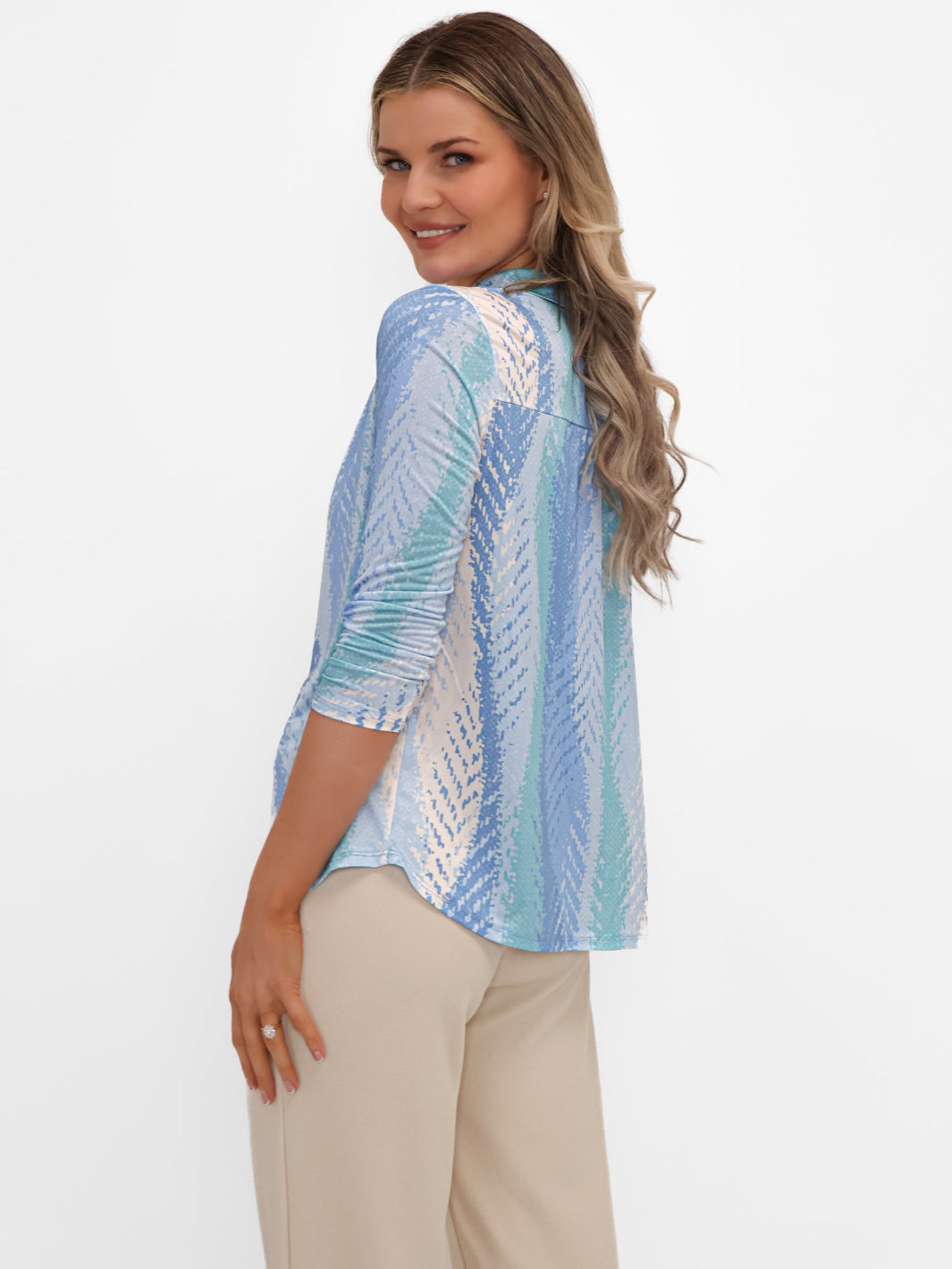 Kate & Pippa Zip Top In Light Blue-Kate & Pippa