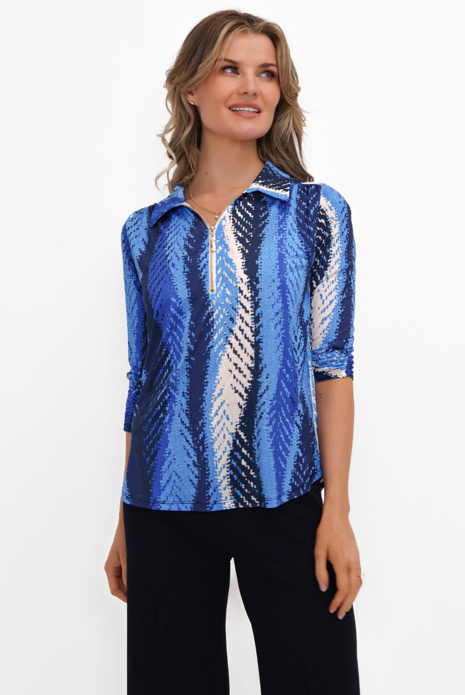Kate & Pippa Zip Top In Royal Blue-Kate & Pippa