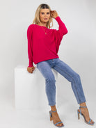 Kate & Pippa Milano Batwing Knit Jumper In Raspberry-Kate & Pippa