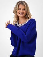 Kate & Pippa Annabelle Knit Jumper In Royal Blue-Kate & Pippa Autumn/Winter Ladies Clothing