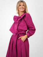 Kate & Pippa Aria Taffeta Top In Magenta-Kate & Pippa Autumn/Winter Ladies Clothing