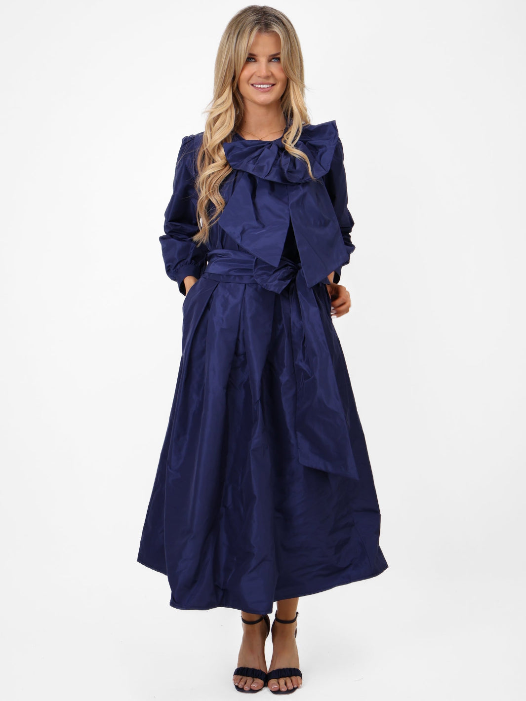 Kate & Pippa Blair Taffeta Skirt In Navy-Kate & Pippa Autumn/Winter Ladies Clothing