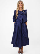 Kate & Pippa Aria Taffeta Top In Navy-Kate & Pippa Autumn/Winter Ladies Clothing