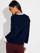 Kate & Pippa Aspen Bow Knit In Navy-Kate & Pippa
