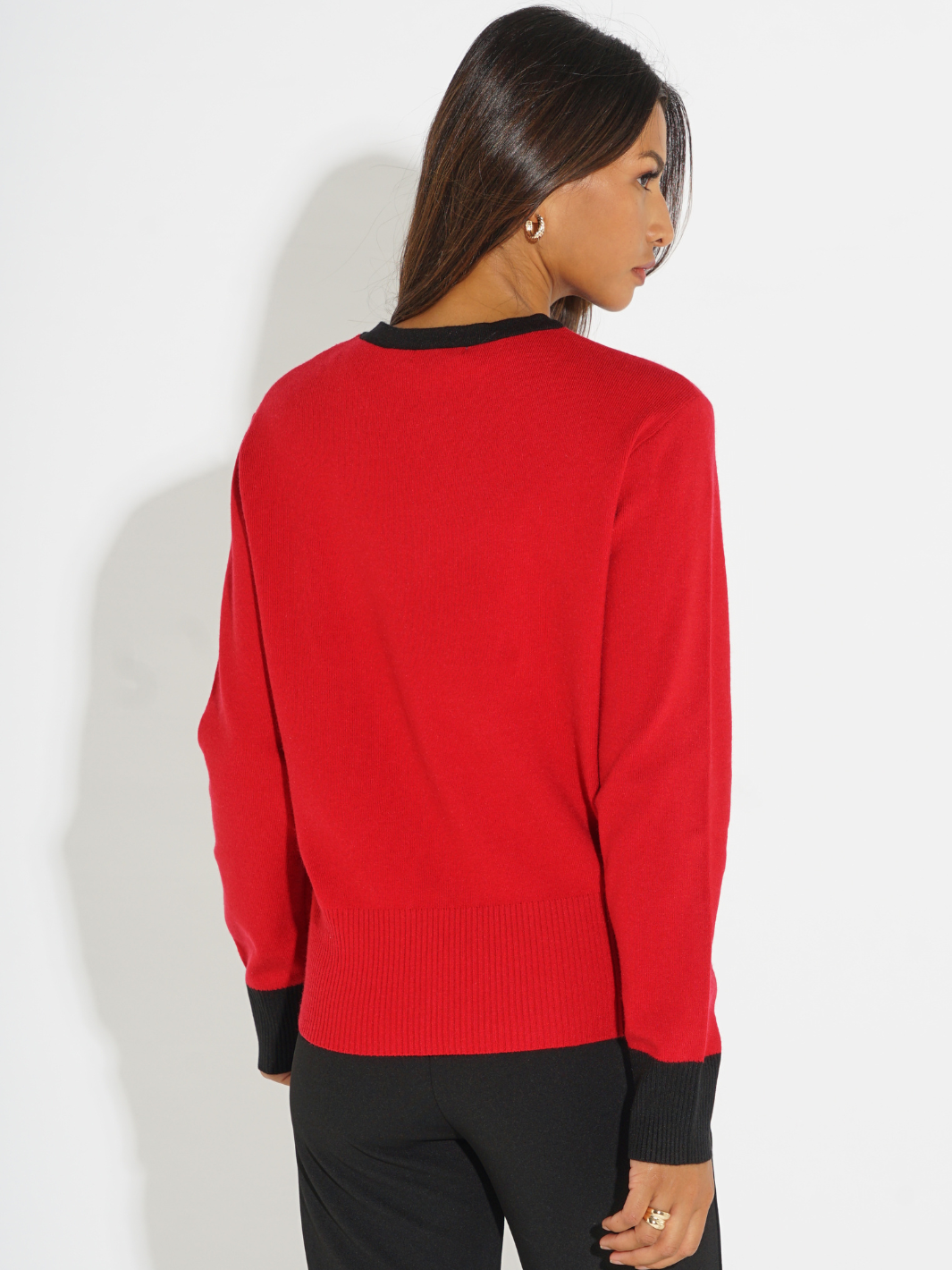 Kate & Pippa Aspen Bow Knit In Red-Kate & Pippa