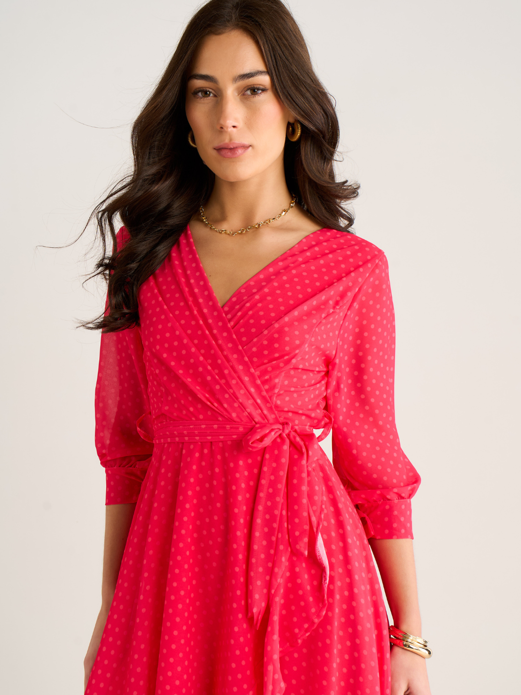 Kate & Pippa Ballerina Midi Dress In Coral Print-Kate & Pippa