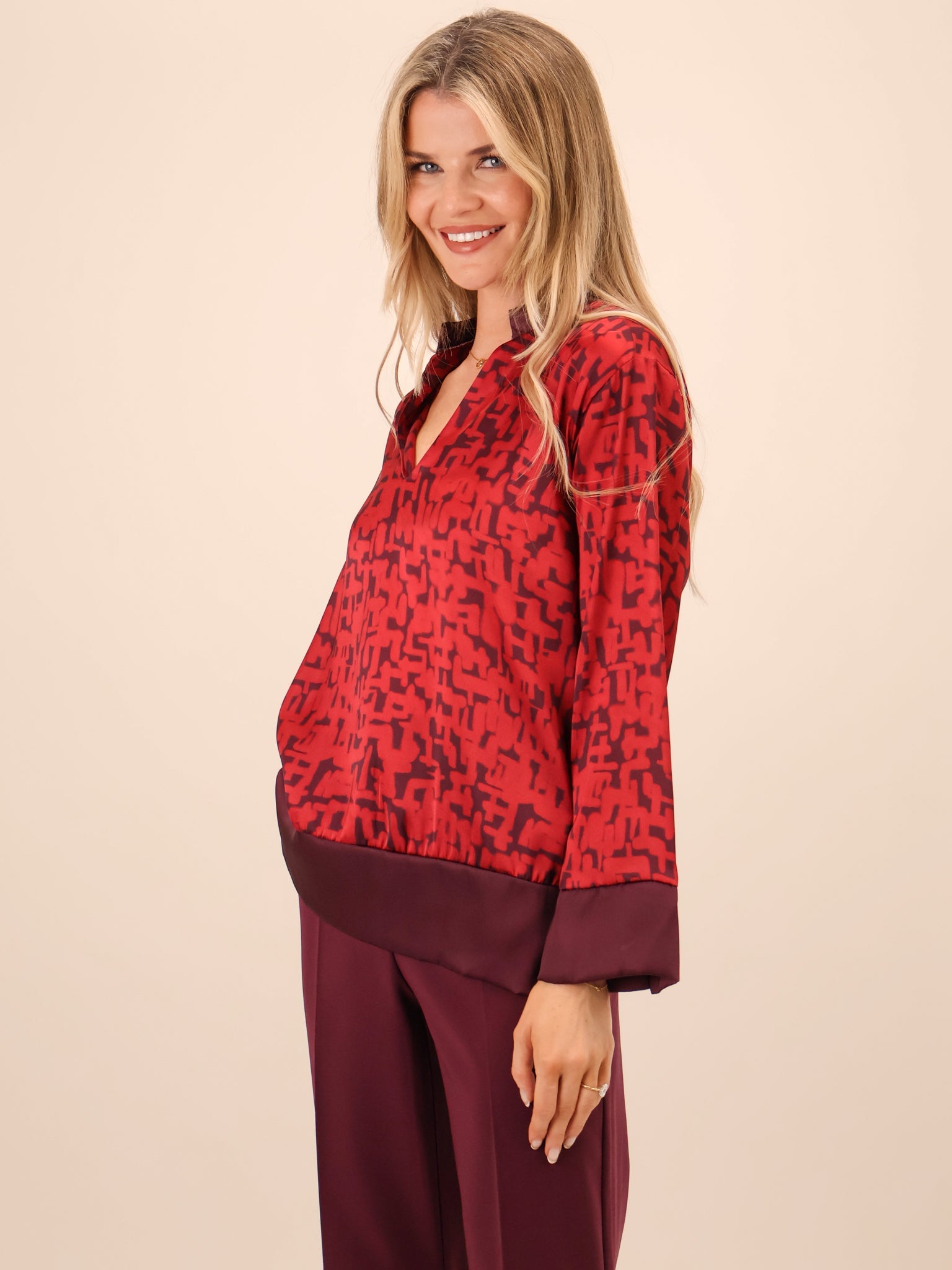 Kate & Pippa Barca Top In Red-Kate & Pippa