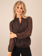 Kate & Pippa Bella Band Top In Brown-Kate & Pippa