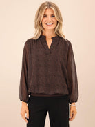 Kate & Pippa Bella Band Top In Brown-Kate & Pippa