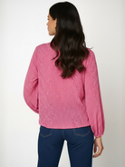 Kate & Pippa Bella Band Top In Cerise Pink Print-Kate & Pippa