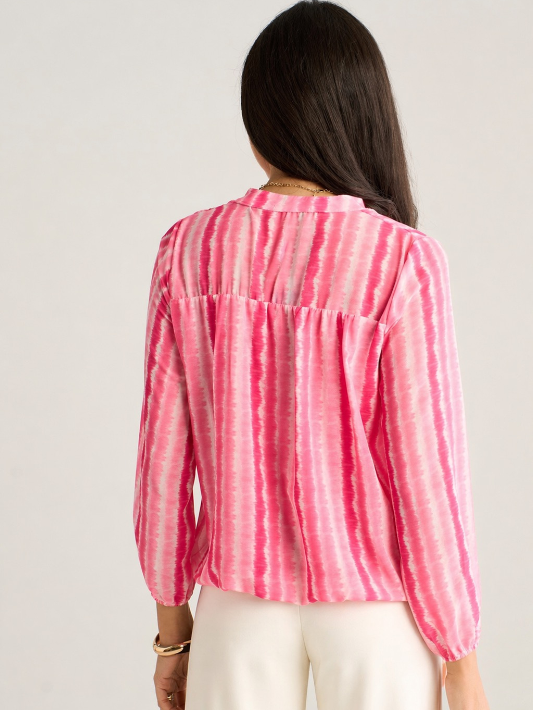 Kate & Pippa Bella Band Top In Cerise Wave Print-Kate & Pippa