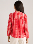 Kate & Pippa Bella Band Top In Coral Wave Print-Kate & Pippa