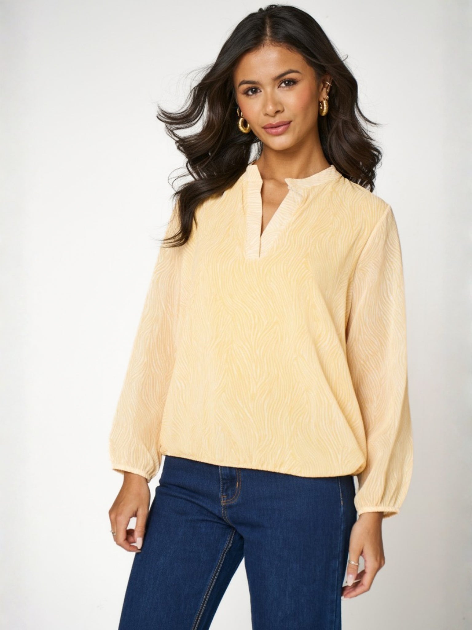 Kate & Pippa Bella Band Top In Lemon Print-Kate & Pippa