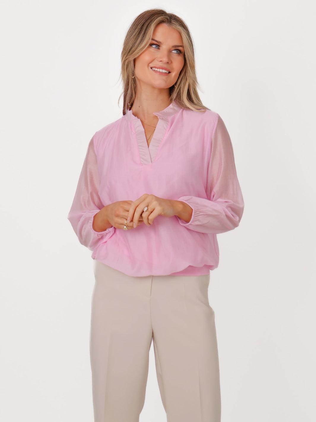 Kate & Pippa Bella Band Top In Light Pink-Kate & Pippa