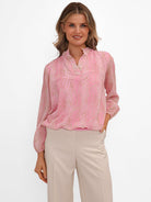 Kate & Pippa Bella Band Top In Light Pink Animal-Kate & Pippa