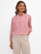 Kate & Pippa Bella Band Top In Light Pink Animal-Kate & Pippa