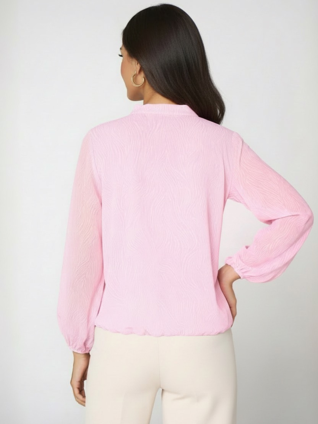 Kate & Pippa Bella Band Top In Light Pink Print-Kate & Pippa