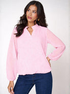 Kate & Pippa Bella Band Top In Light Pink Print-Kate & Pippa