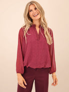 Kate & Pippa Bella Band Top In Magenta-Kate & Pippa