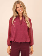 Kate & Pippa Bella Band Top In Magenta-Kate & Pippa
